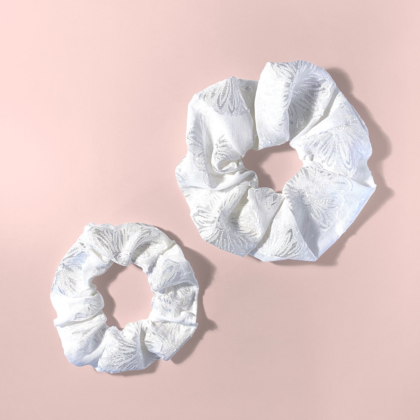 Pearl white scrunchie