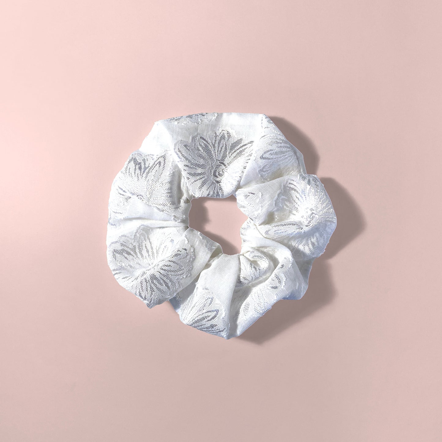 Pearl white scrunchie